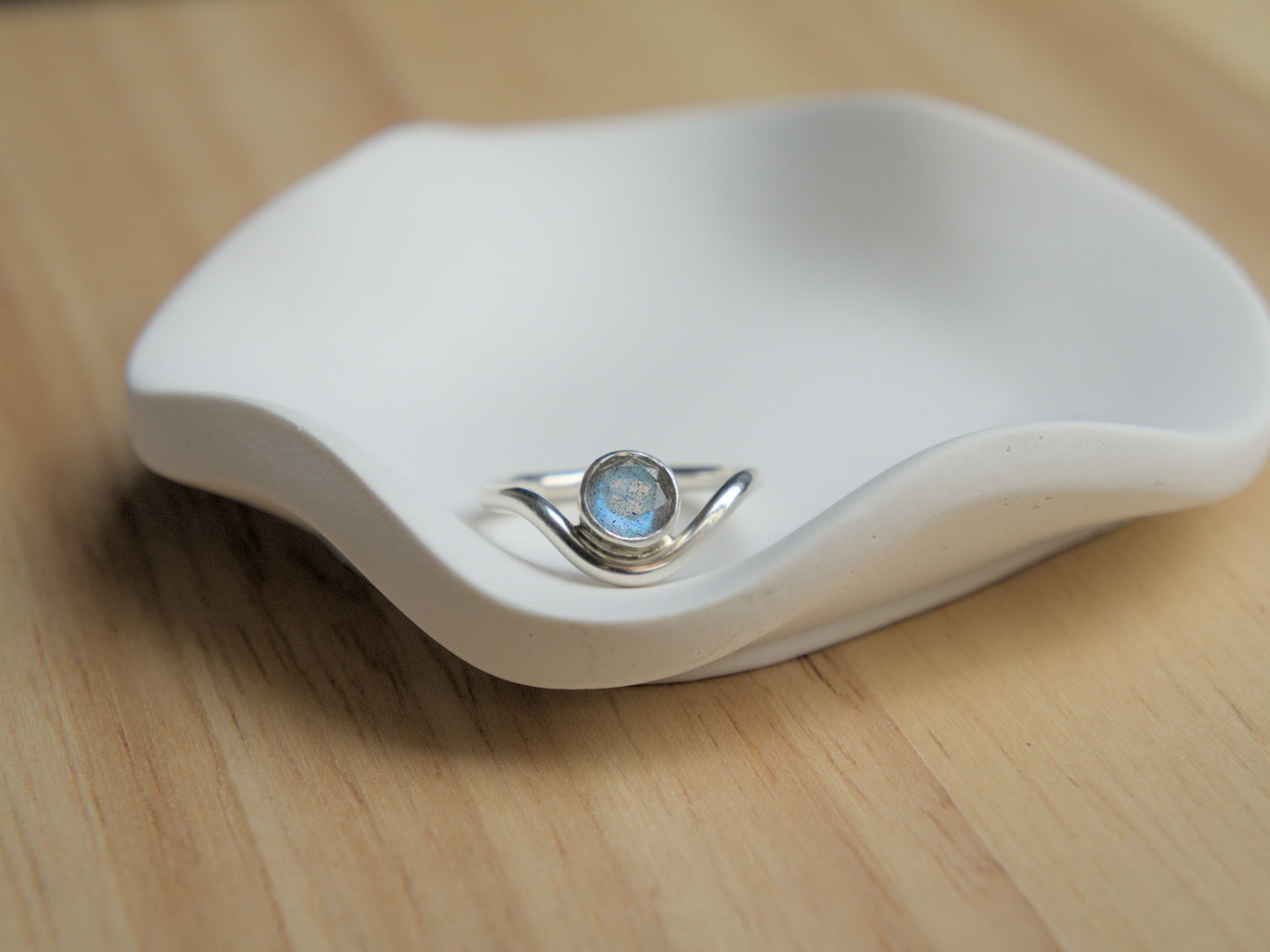 DUSK - Recycled Sterling Silver and Labradorite Ring