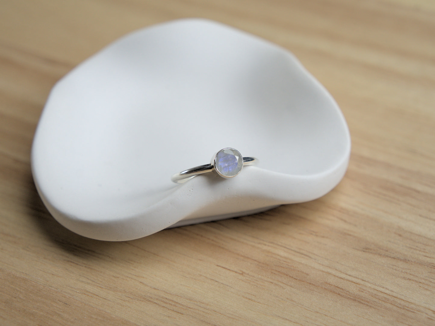 FULL MOON - Recycled Sterling Silver Moonstone Ring