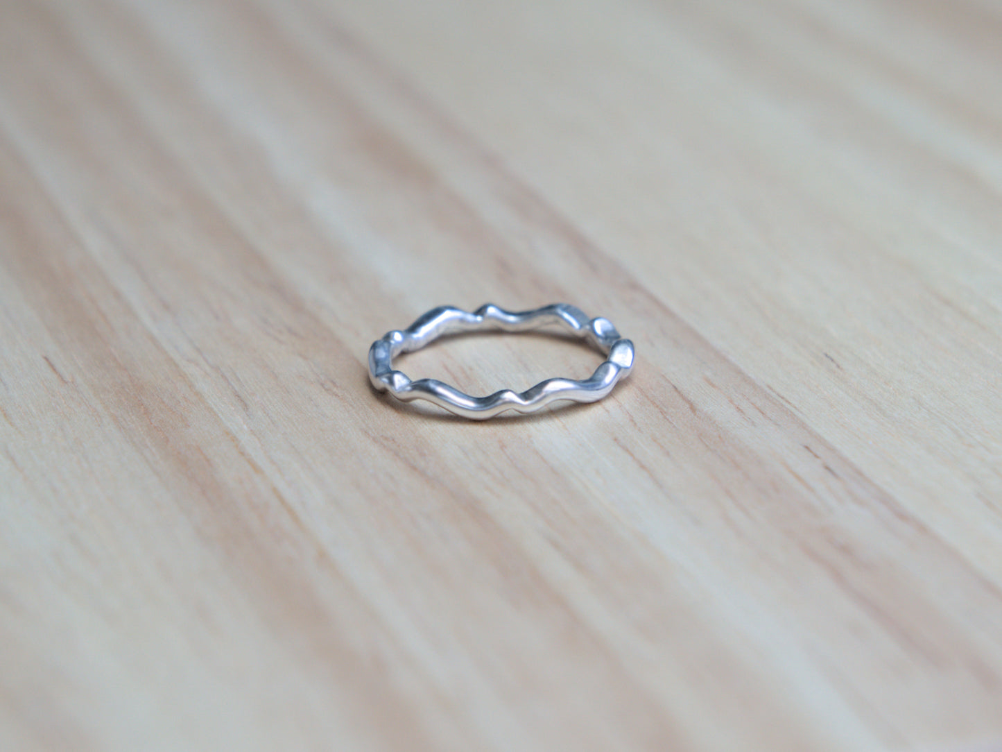 2mm Fancy Wave Recycled Silver Stacking Ring
