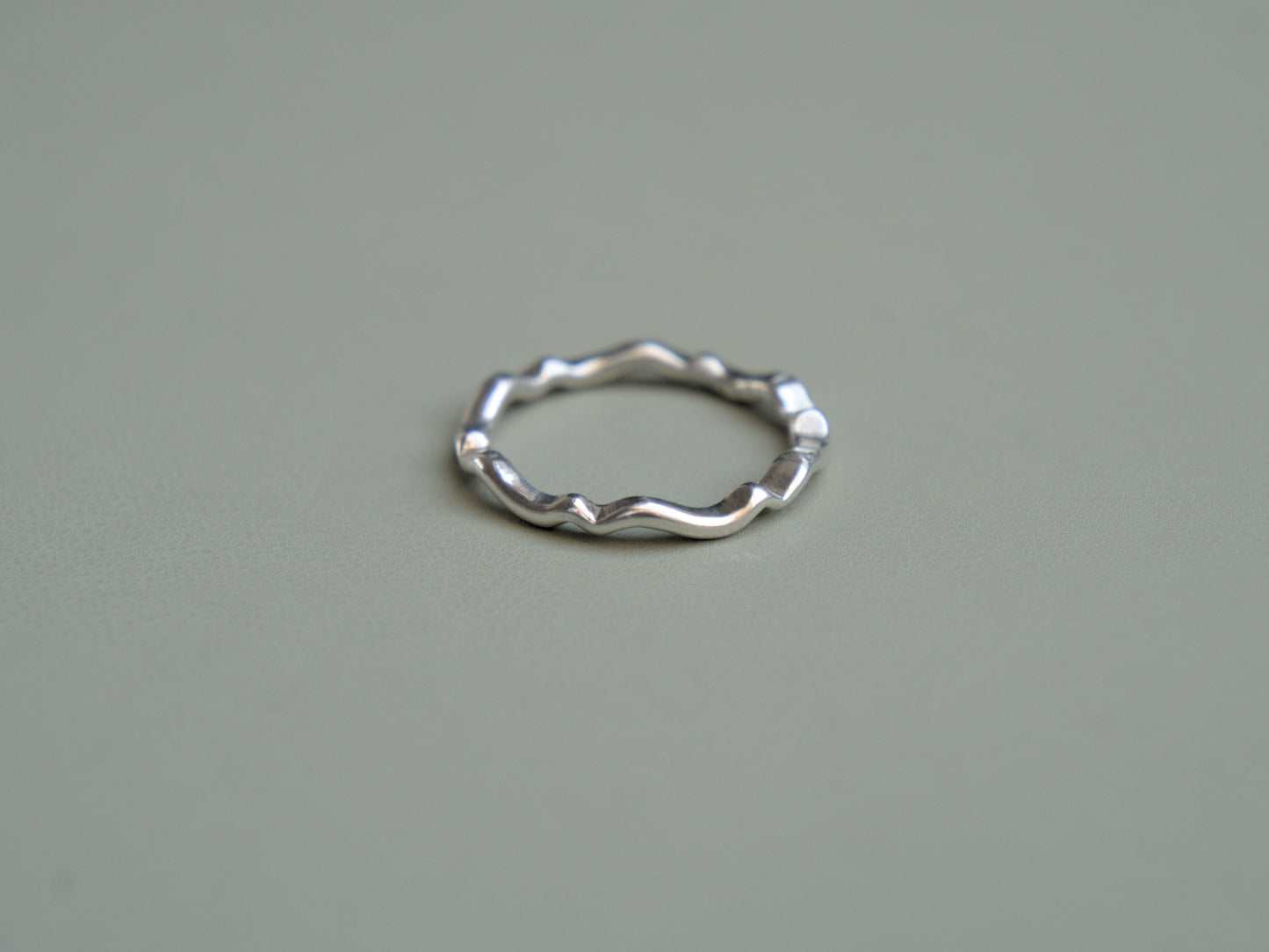2mm Fancy Wave Recycled Silver Stacking Ring