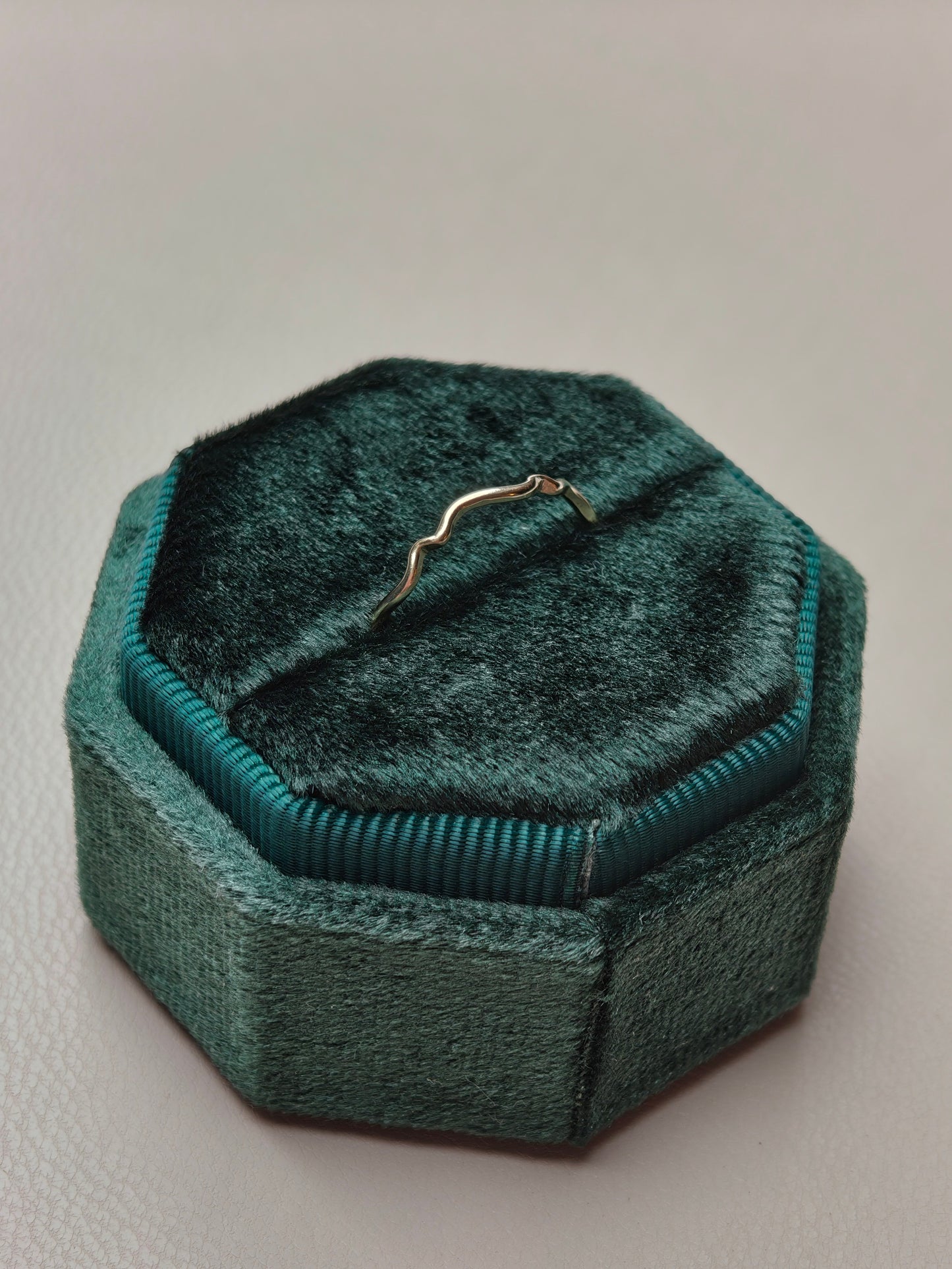 9ct Recycled Gold Dainty Fancy Wave Stacking Ring