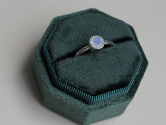 FULL MOON - Recycled Sterling Silver Moonstone Ring